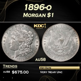 1896-o Morgan Dollar $1 au58 SEGS