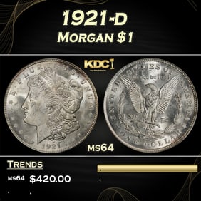 1921-d Morgan Dollar $1 Grades ms64