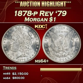 1878-p Rev '79 Morgan Dollar $1 ms64+ SEGS