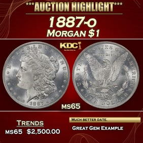 1887-o Morgan Dollar $1 ms65 SEGS