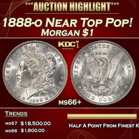 1888-o Morgan Dollar Near Top Pop! $1 ms66+ SEGS