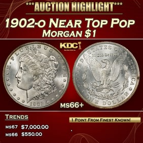 1902-o Morgan Dollar Near Top Pop $1 ms66+ SEGS