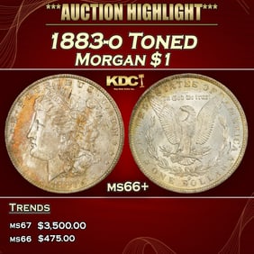 1883-o Morgan Dollar Toned $1 ms66+ SEGS