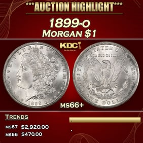 1899-o Morgan Dollar $1 ms66+ SEGS
