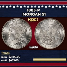 1885-p Morgan Dollar $1 ms66+ SEGS