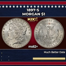 1897-s Morgan Dollar $1 Grades ms62+