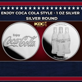 Enjoy Coca Cola Style - 1 oz Silver Round Round