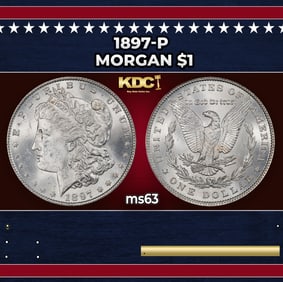 1897-p Morgan Dollar $1 Grades ms63
