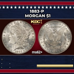 1883-p Morgan Dollar $1 Grades ms62+