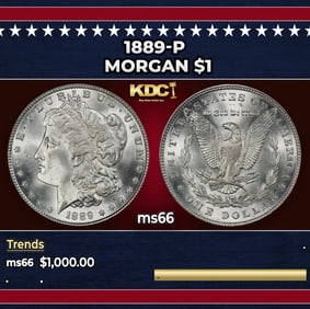 1889-p Morgan Dollar $1 ms66 SEGS
