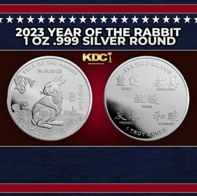 2023 Year of the Rabbit 1 oz .999 Silver Round Round