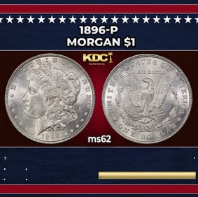 1896-p Morgan Dollar $1 Grades ms62