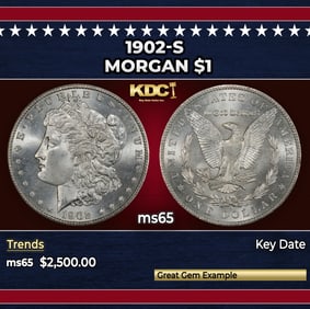 1902-s Morgan Dollar $1 ms65 SEGS