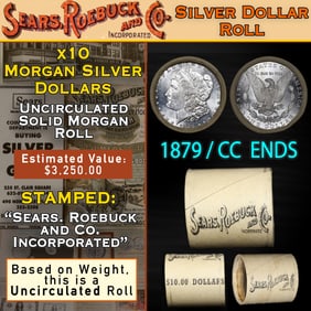 10 SEARS UNC Morgan Dollar $1 CC End 1879 & CC Ends