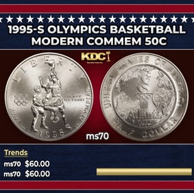 1995-s Olympics Basketball Modern Commem Half Dollar 50c ms70 SEGS