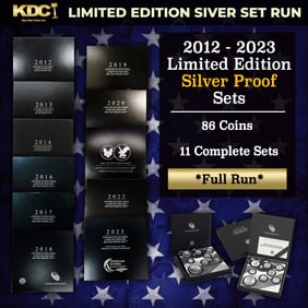 2012-2023 Limited Edition Silver Proof Sets - 86 Coins, 12 Sets Total Over 27oz OF SILVER WOW!