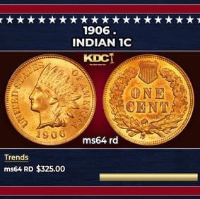 1906 Indian Cent . 1c Grades ms64 rd