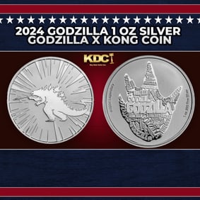 2024 Godzilla 1 oz Silver Godzilla x Kong Coin Round