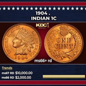 1904 Indian Cent . 1c ms66+ rd SEGS