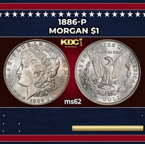 1886-p Morgan Dollar $1 Grades ms62