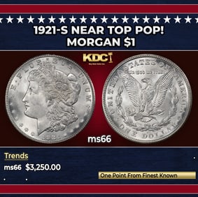 1921-s Morgan Dollar Near Top Pop! $1 ms66 SEGS
