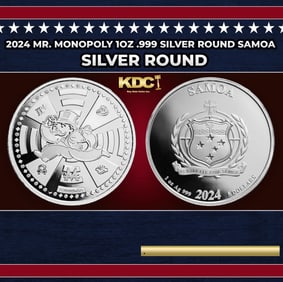 2024 Mr. Monopoly 1oz .999 Silver Round Samoa Round