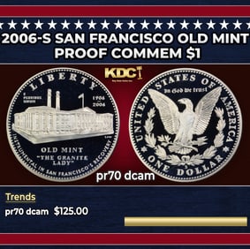 2006-S San Francisco Old Mint Proof Modern Commem Dollar $1 pr70 dcam SEGS