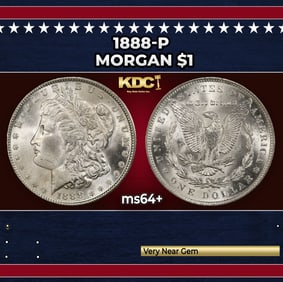 1888-p Morgan Dollar $1 Grades ms64+