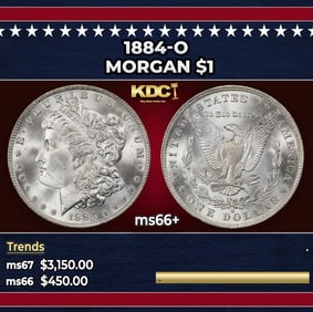 1884-o Morgan Dollar $1 ms66+ SEGS