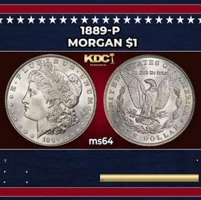 1889-p Morgan Dollar $1 Grades ms64