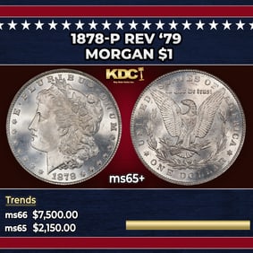 1878-p Rev '79 Morgan Dollar $1 ms65+ SEGS