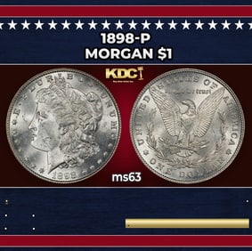 1898-p Morgan Dollar $1 Grades ms63