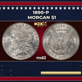 1890-p Morgan Dollar $1 Grades ms63