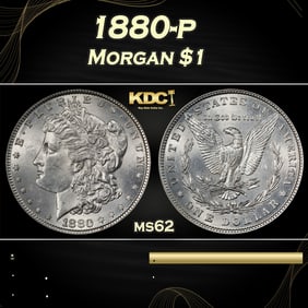 1880-p Morgan Dollar $1 Grades ms62
