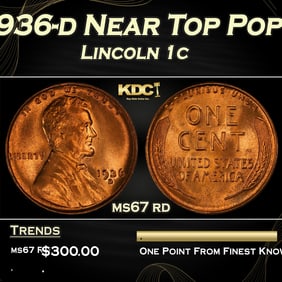 1936-d Lincoln Cent Near Top Pop 1c ms67 rd SEGS