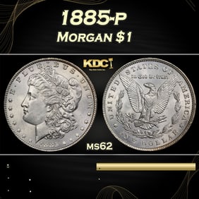 1885-p Morgan Dollar $1 Grades ms62