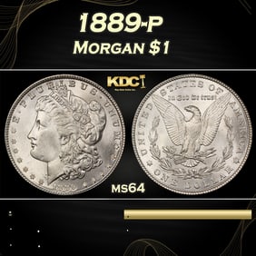 1889-p Morgan Dollar $1 Grades ms64
