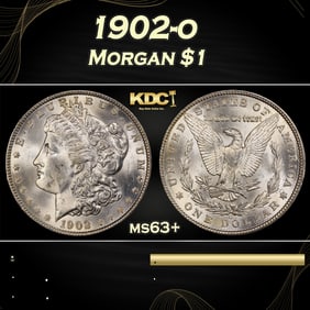 1902-o Morgan Dollar $1 Grades ms63+
