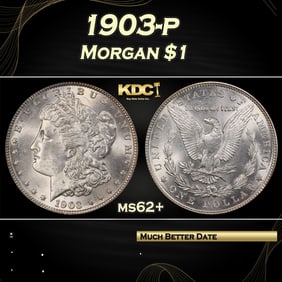 1903-p Morgan Dollar $1 Grades ms62+