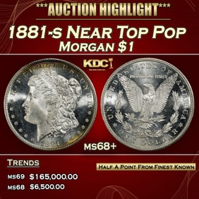 1881-s Morgan Dollar Near Top Pop $1 ms68+ SEGS