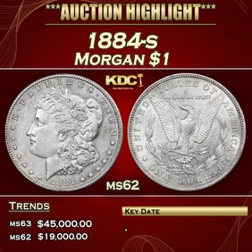 1884-s Morgan Dollar $1 ms62 USCG