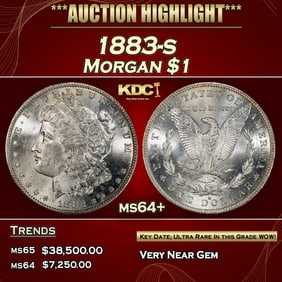 1883-s Morgan Dollar $1 ms64+ SEGS