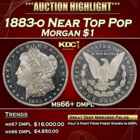 1883-o Morgan Dollar Near Top Pop $1 ms66+ dmpl SEGS