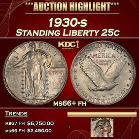 1930-s Standing Liberty Quarter 25c ms66+ fh SEGS