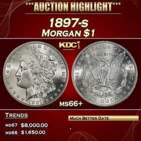 1897-s Morgan Dollar $1 ms66+ SEGS
