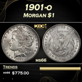 1901-o Morgan Dollar $1 Grades ms66