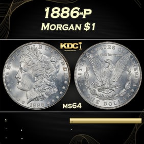 1886-p Morgan Dollar $1 Grades ms64