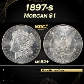 1897-s Morgan Dollar $1 Grades ms62+