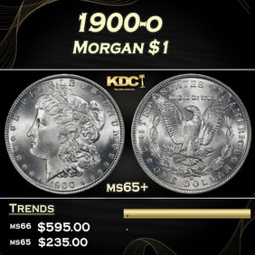 1900-o Morgan Dollar $1 Grades ms65+