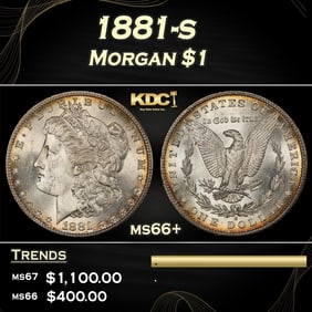 1881-s Morgan Dollar $1 ms66+ SEGS
